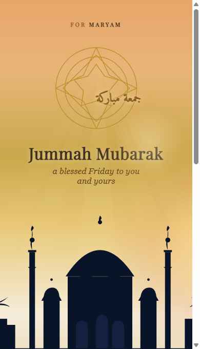Jummah Mubarak — Jummah Mubarak card